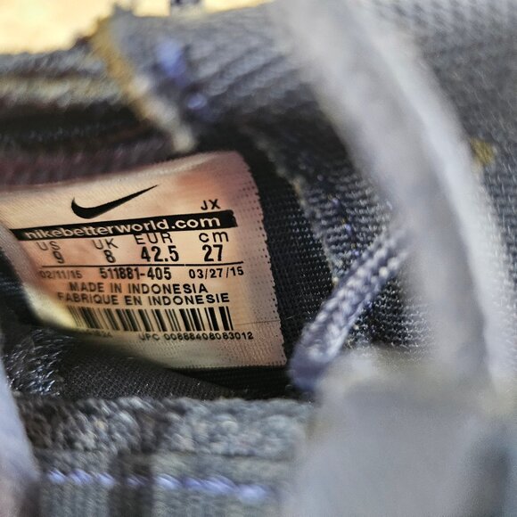 Nike Free Man's Blue and Yellow Michigan Logo 511881-405 Sneakers Trainers - Picture 7 of 8